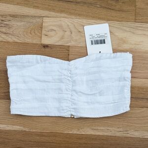 Dissh Bonnie sweetheart crop top, white, size US 4 (AU 8, EU 36)